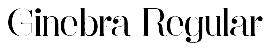 Ginebra Regular font